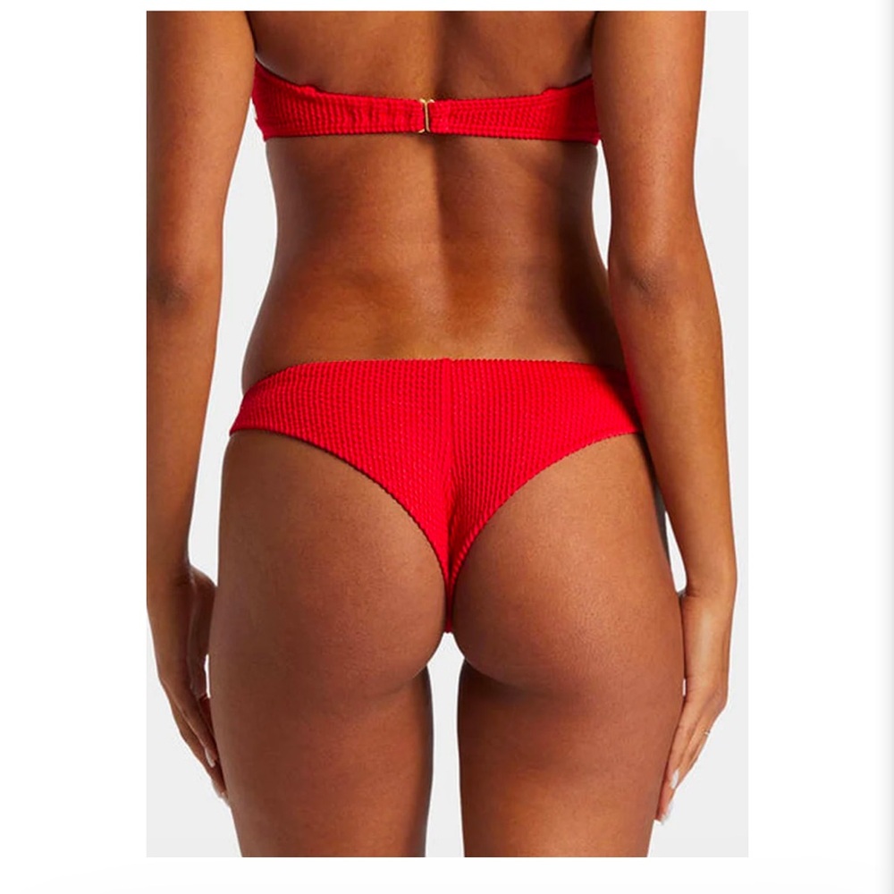Billabong Red Ribbed Bikini Bottom - Picture 2 of 8